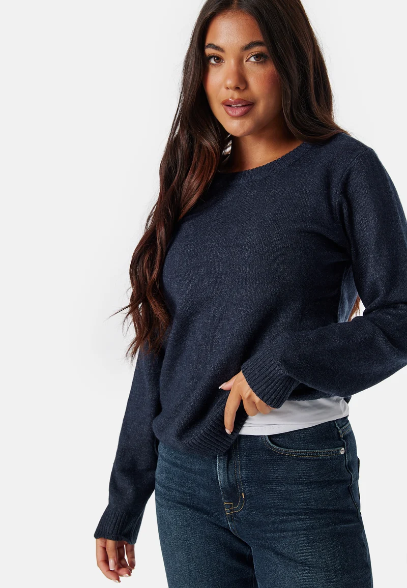Viril O-neck L/S Knit Top