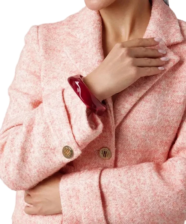 Damarmring Asymmetrisk Mörkröd Fyrkantig Design