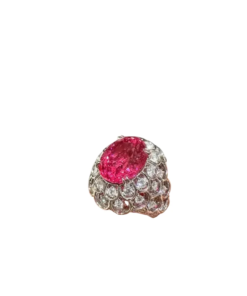 Damring med Zircon och Rosedesign