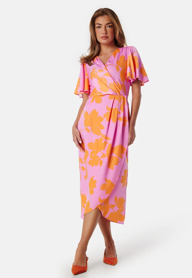 Vinakita V-Neck wrap midi