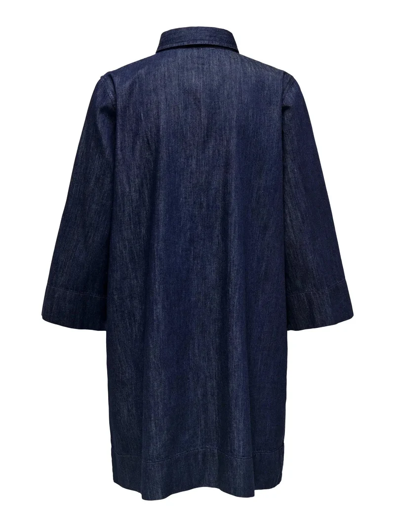 Only - Onlamari 3/4 Short Dress - 4960595 Blue Denim Tone In Tone