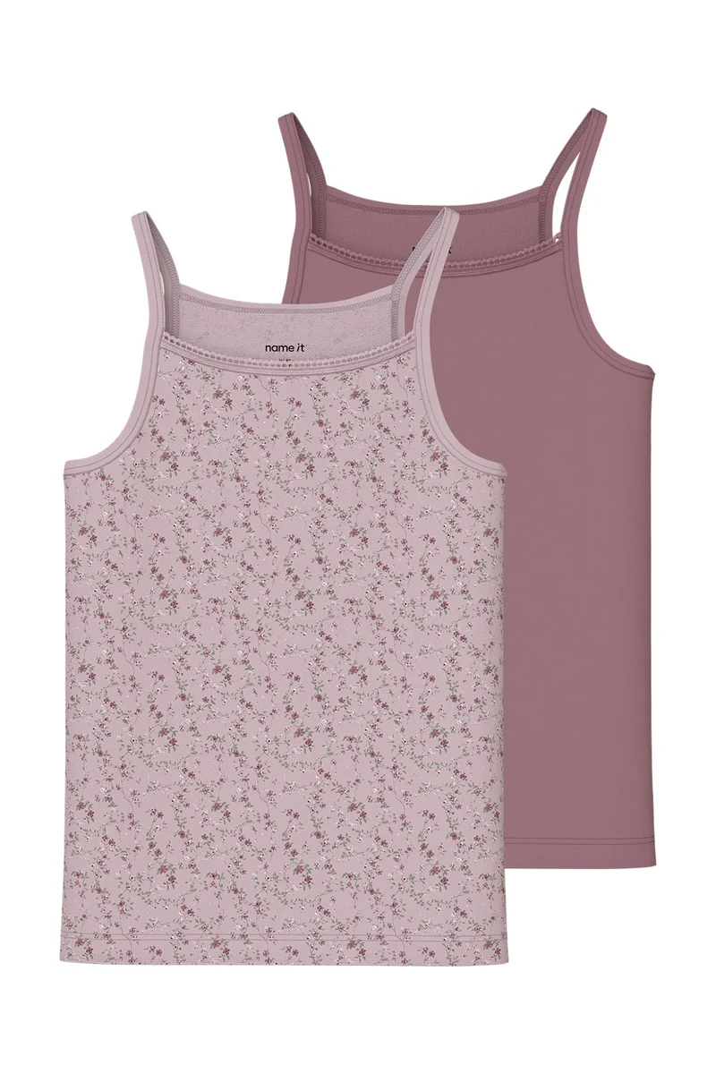 Name It - Nkfstrap Top Violetflower - 5112806 Violet Ice W/ Wistful Mauve
