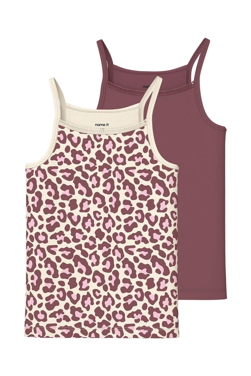 Name It - Nkfstrap Top Leo - 5112463 Antique White W/ Wild Ginger
