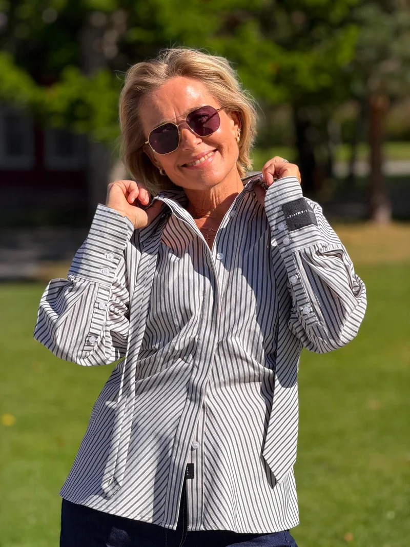 Gemma Tie Stripe Shirt