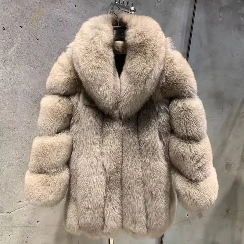 Natural Fox Fur Coat