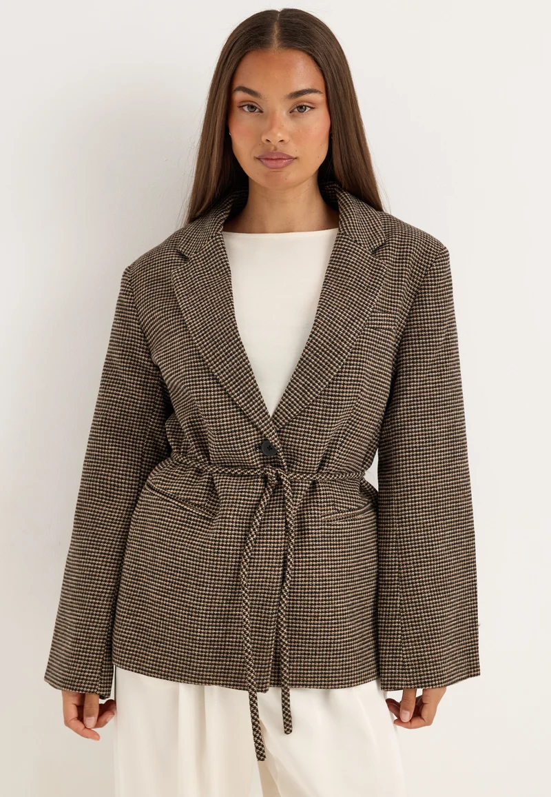 Onlnella L/S BELT CHECK BLAZER
