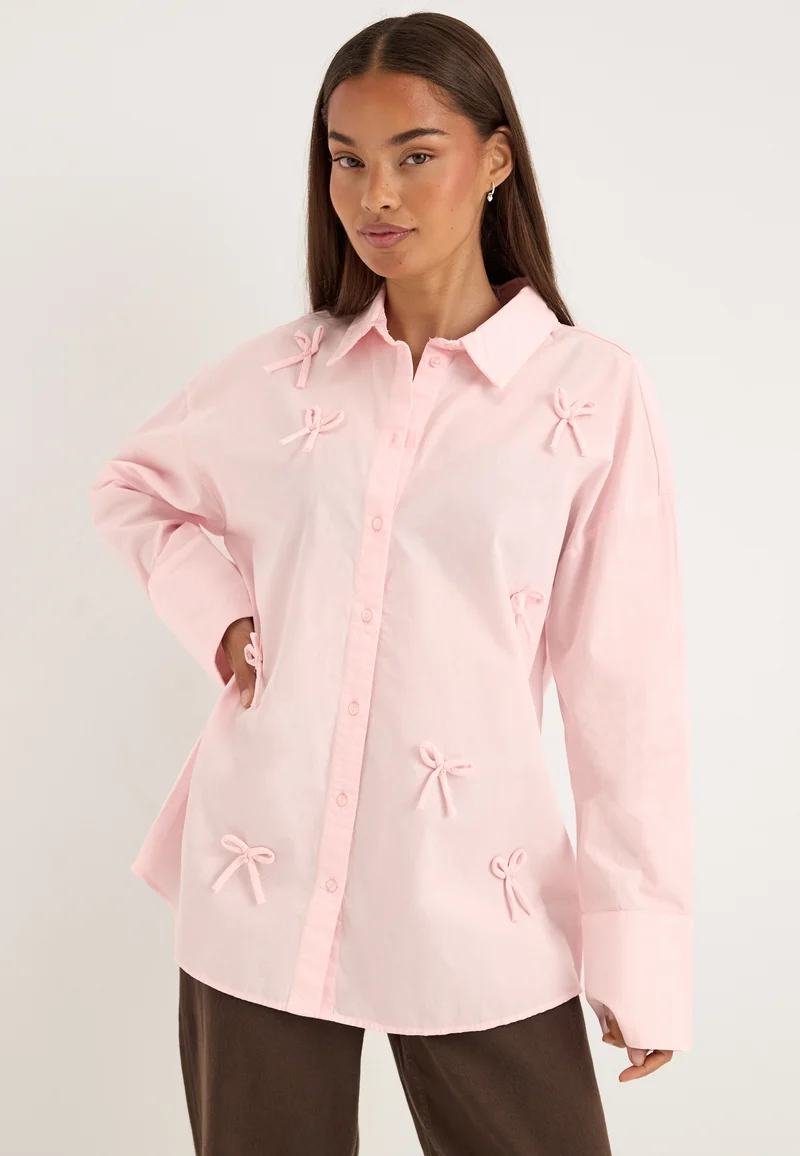 Viisolda Oversize Shirt Bow