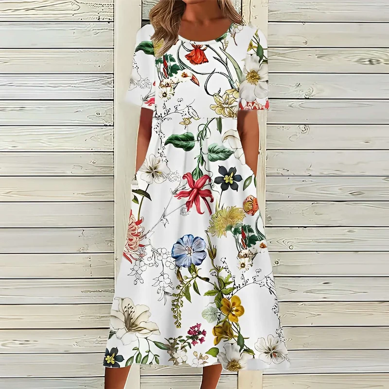 Sofia | Blommig Elegant Sommarklänning för Damer