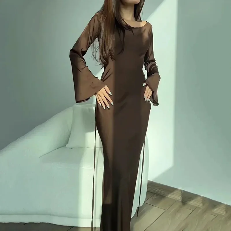 Isabella | Elegant Långärmad Klänning för Dam