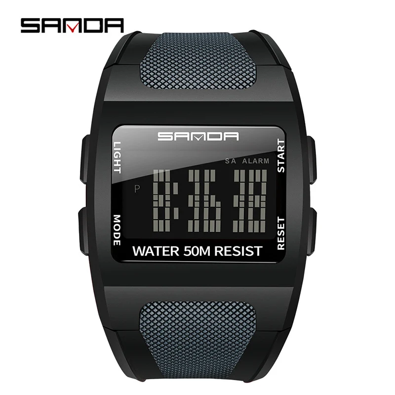 Sanda 222 multifunctional electronic waterproof sports watch student fashion trend watch men
