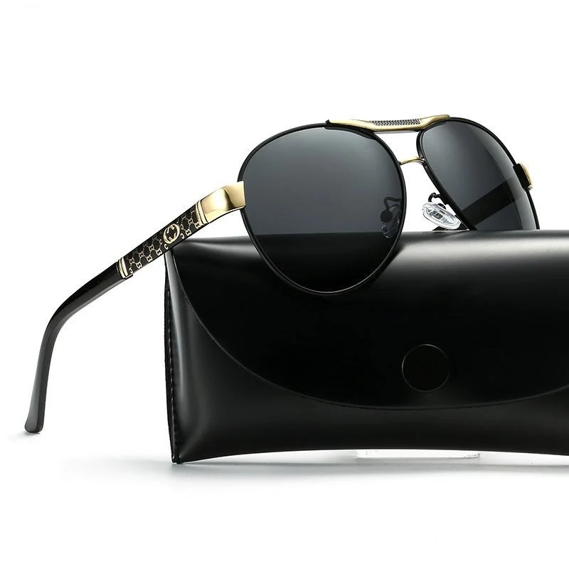 2021 Men's New Fashion Polarized Sunglasses 10008 European and American Cross-border Large Frame Sunglasses Driving Driving Glasses