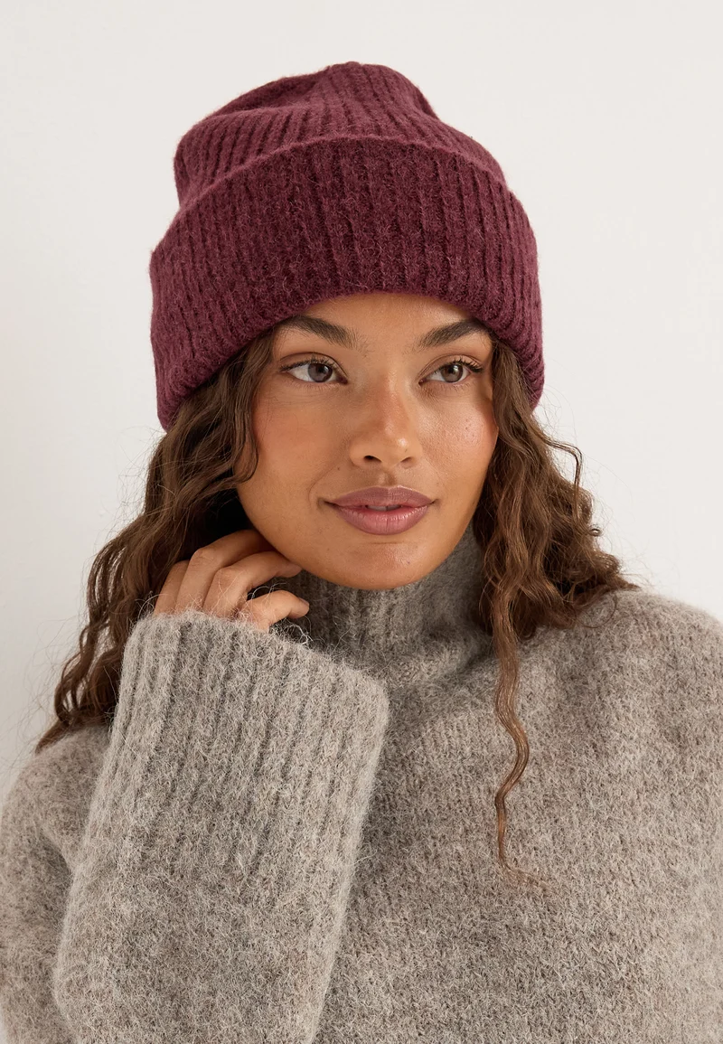 Slflulu Wool Blend Knit Beanie