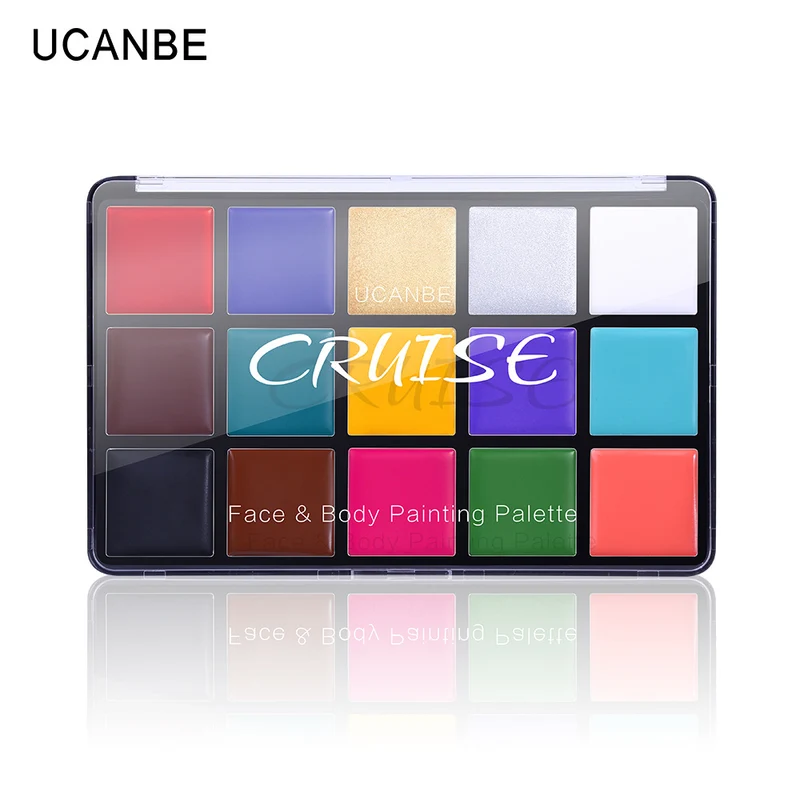 ucanbe15 oily face color palette body painting stage makeup face painting Halloween cross-border makeup palette
