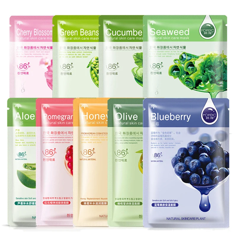 Han Chan Aloe Hyaluronic Acid Ampoule Mask Moisturizing Nourishment Oil Controlling Pore Skin Care Cosmetics
