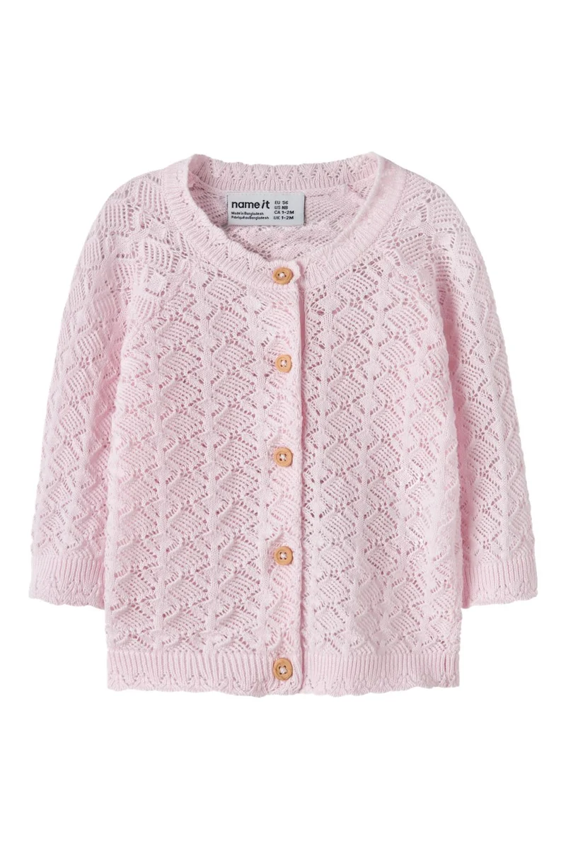 Name It - Nbfjenny Ls Knit Card - 5013355 Cradle Pink