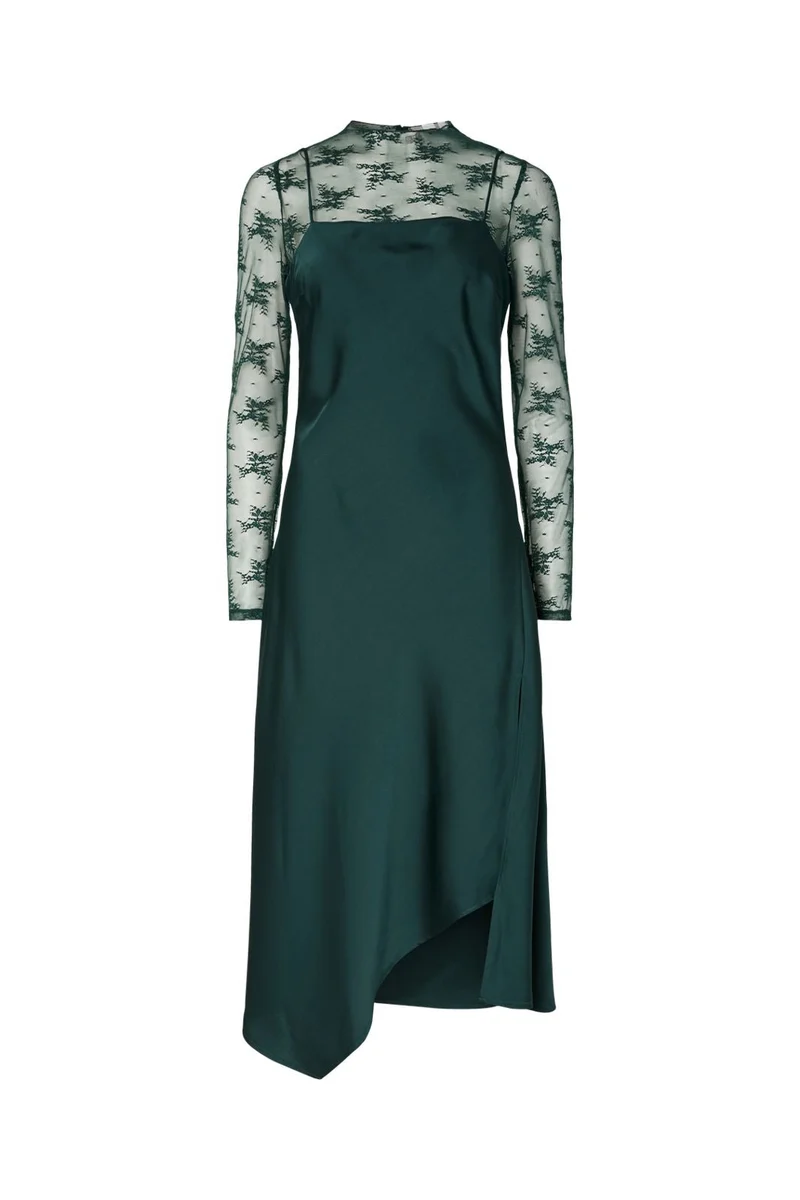 YAS - Yasmeels Lace Midi Dress Celeb - 4881732 Ponderosa Pine