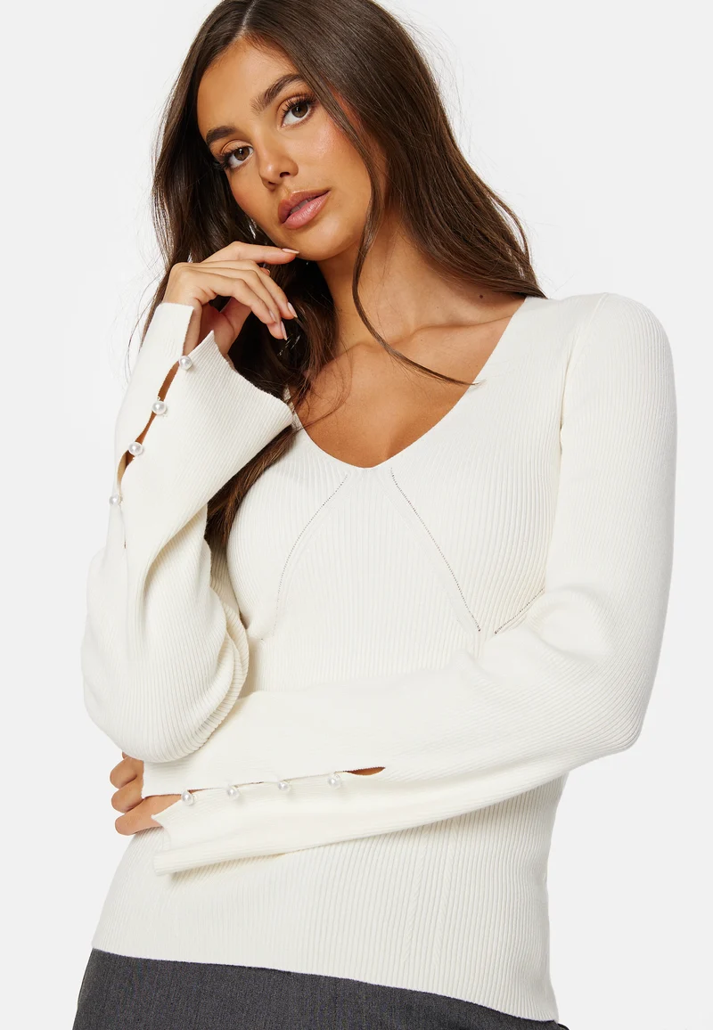 Carlie Pearl Button Top