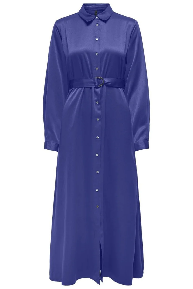 Only - Onljane Life L/S Belt Shirt Dress - 4663020 Clematis Blue