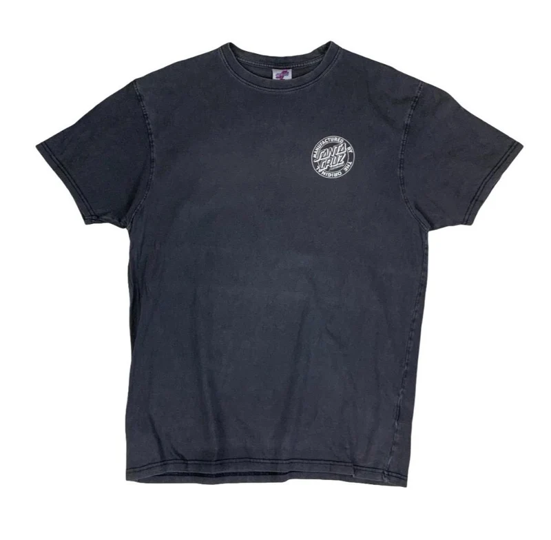 SANTA CRUZ SKATEBOARDS GREY ROAD RIDER GRAPHIC RETRO GRUNGE SKATE TEE M L