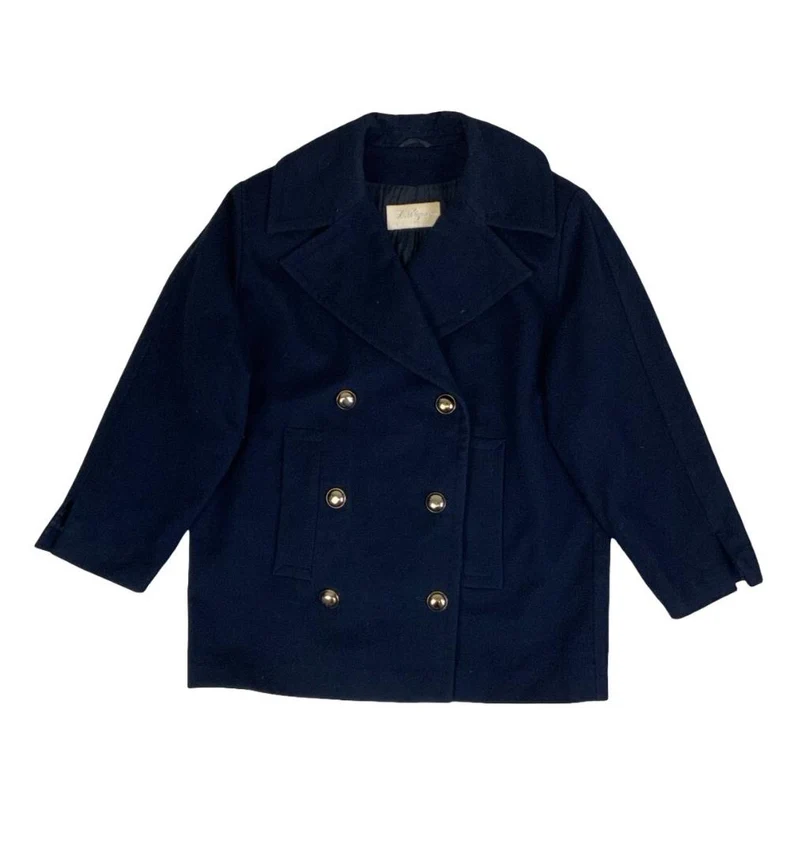 VTG 80S 90S LES COPAINS DOUBLE BREASTED ITALIAN WOOL BLAZER PEA COAT L 16