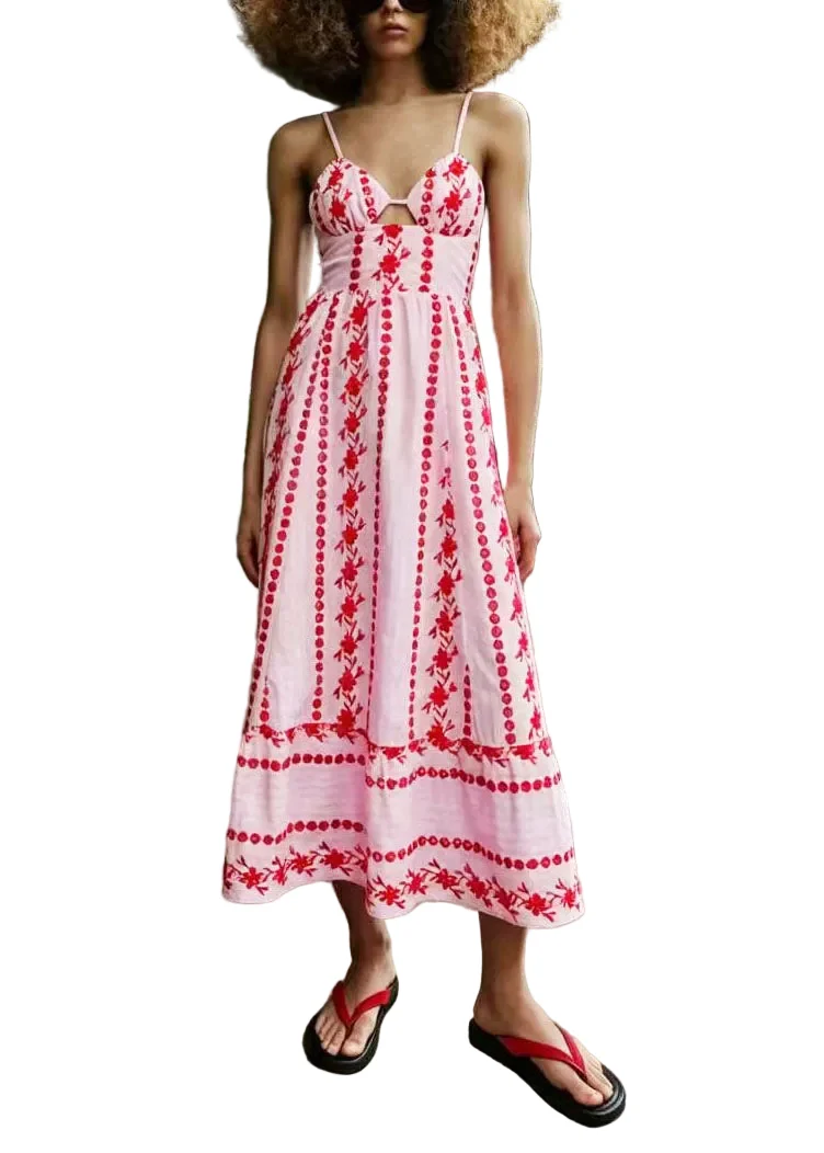 Lindex Dam Klänning Boho Bustier med Spaghettiband