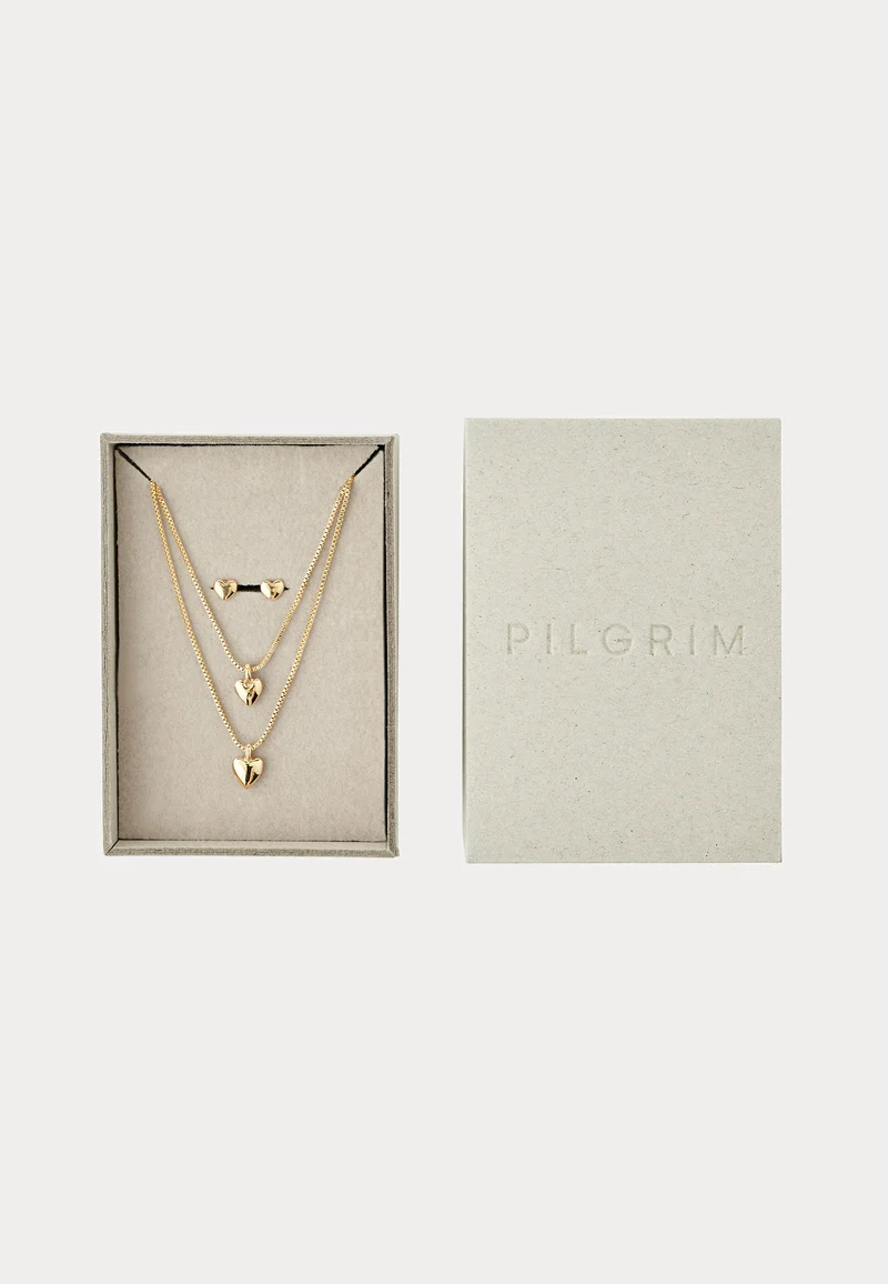 Penina Gift Set, Necklace & Earstuds, gold-plated