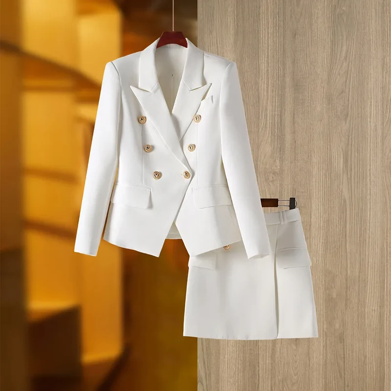 Two-Piece Skirt Set in white and black colors