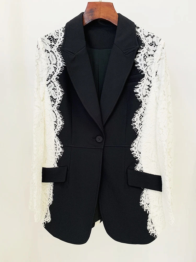 BLACK LACE BLAZER