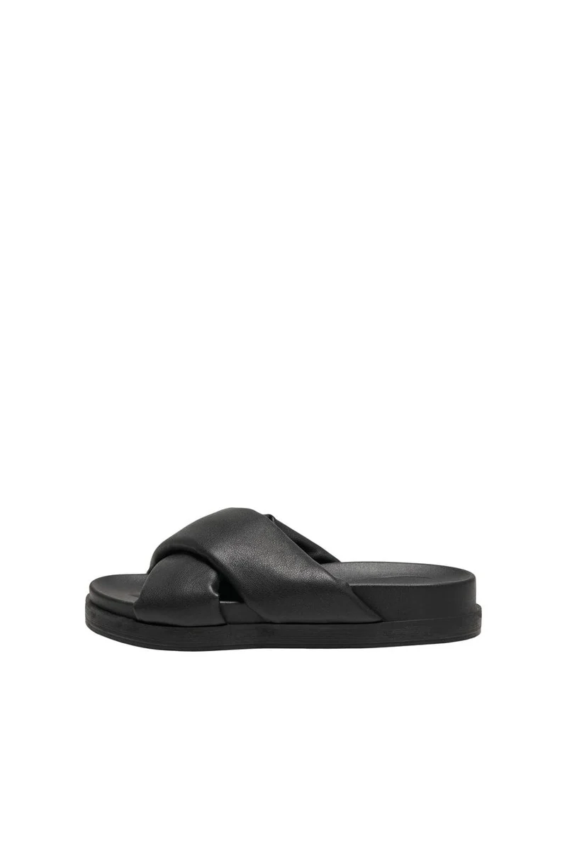 Only Shoes - Onlminnie-12 Cross Strap Sandal - 4461910 Black