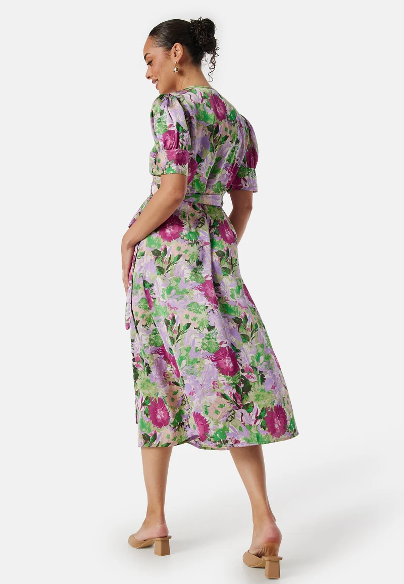 Naria S/S Wrap Midi Dress