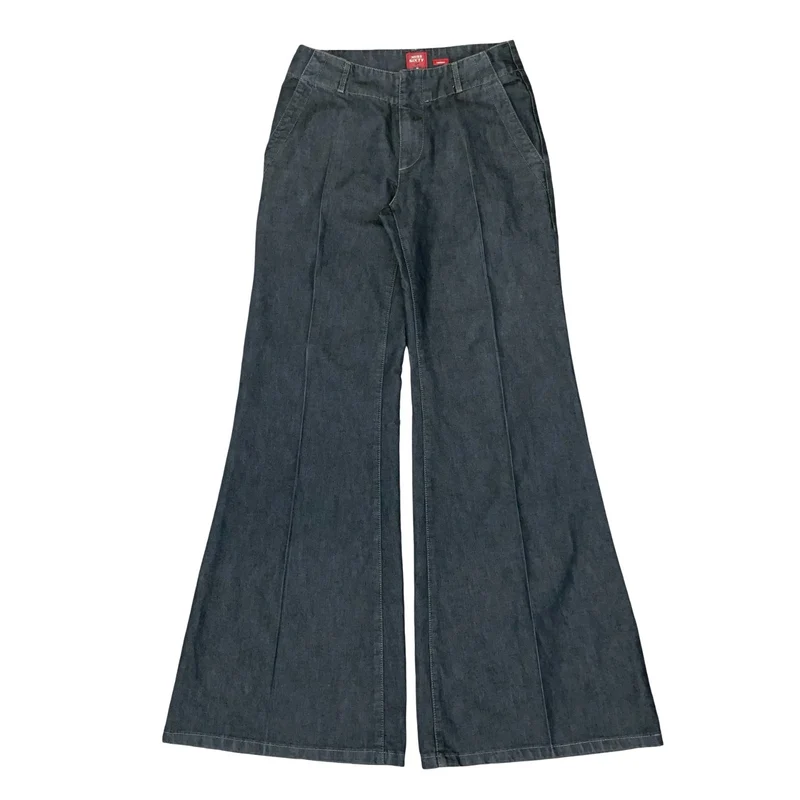 VGC Y2K 'Miss Sixty' Black Wide Leg Hinda Flare Low-Rise Casual Jeans W27" L33"