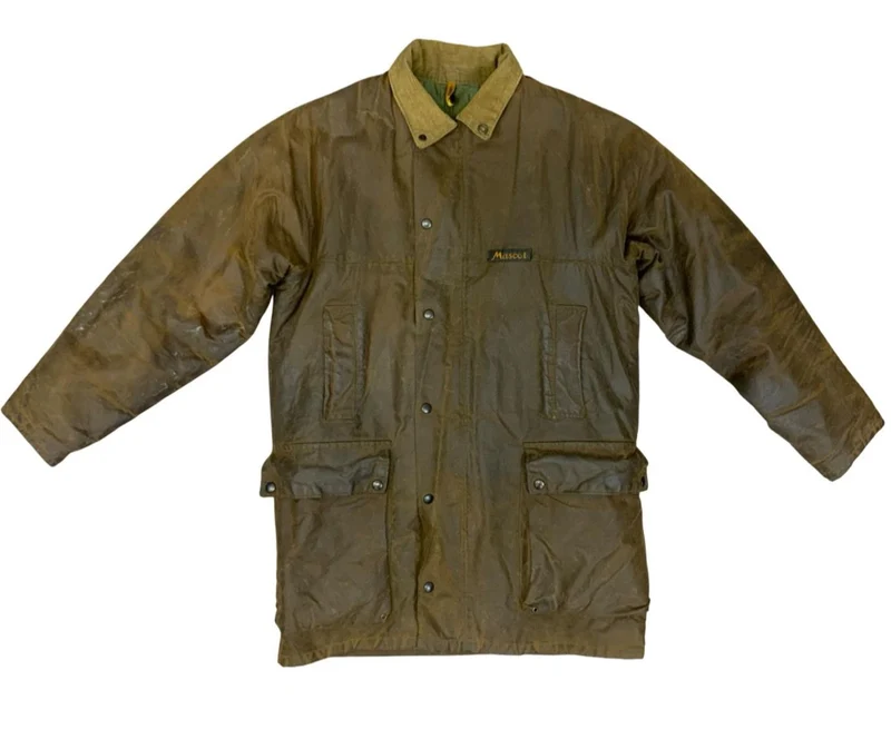 Vtg 'Mascot' Marksman Warm Lined Wax Cotton Jacket Shooting Fishing Outdoor M