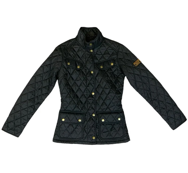 Ladies Barbour International Quilted Riding Outdoor Jacket Hacking Dunnan UK Small