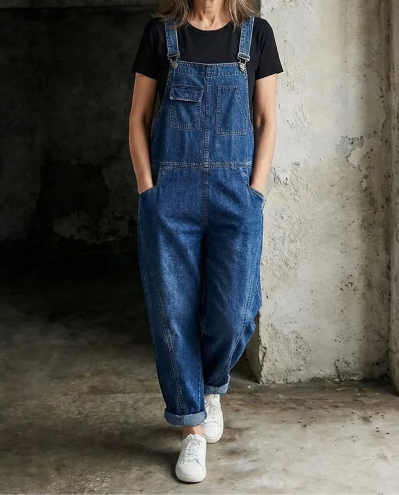 Jade | Baggy Jeans-hängselbyxor