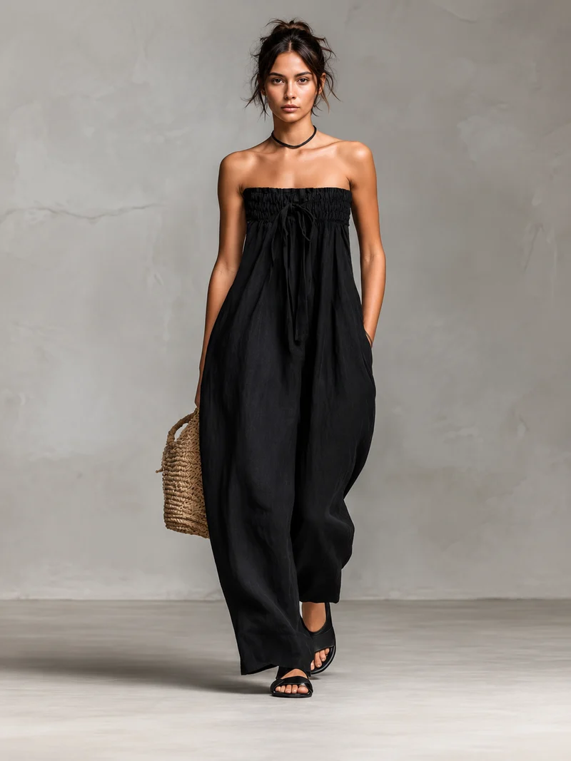 Nina | Elegant Axelbandslös Jumpsuit