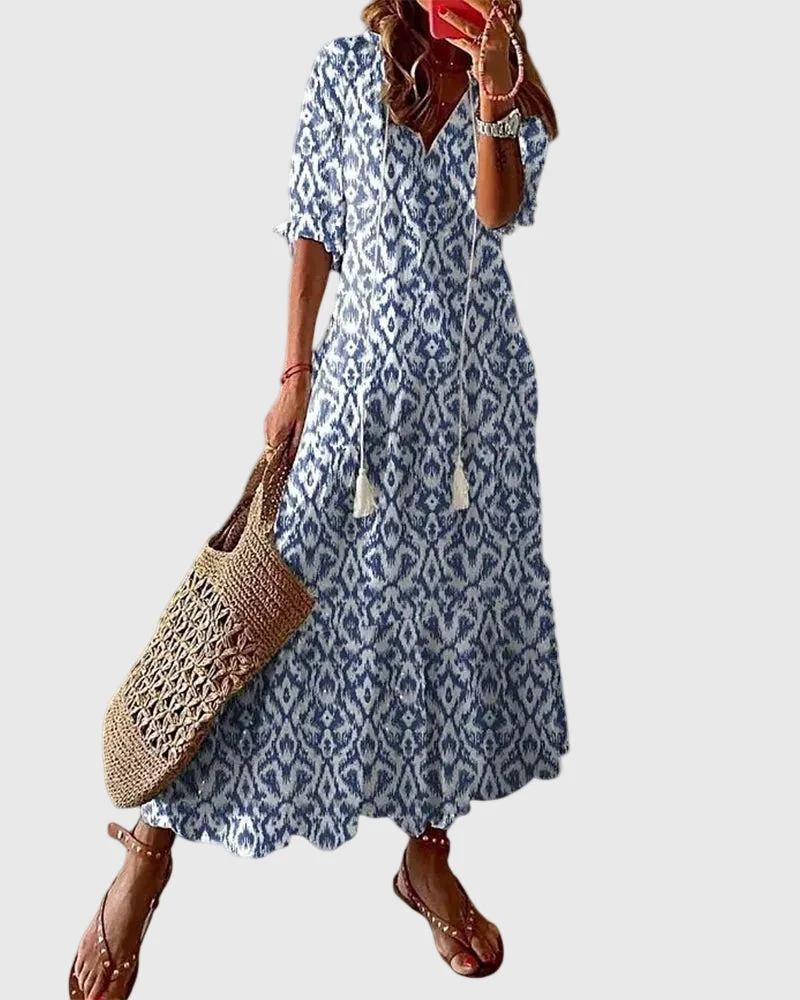 Sofia | Boho vintage maxiklänning för sommaren