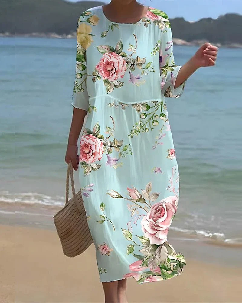 Zara | Blomklänning Sunset