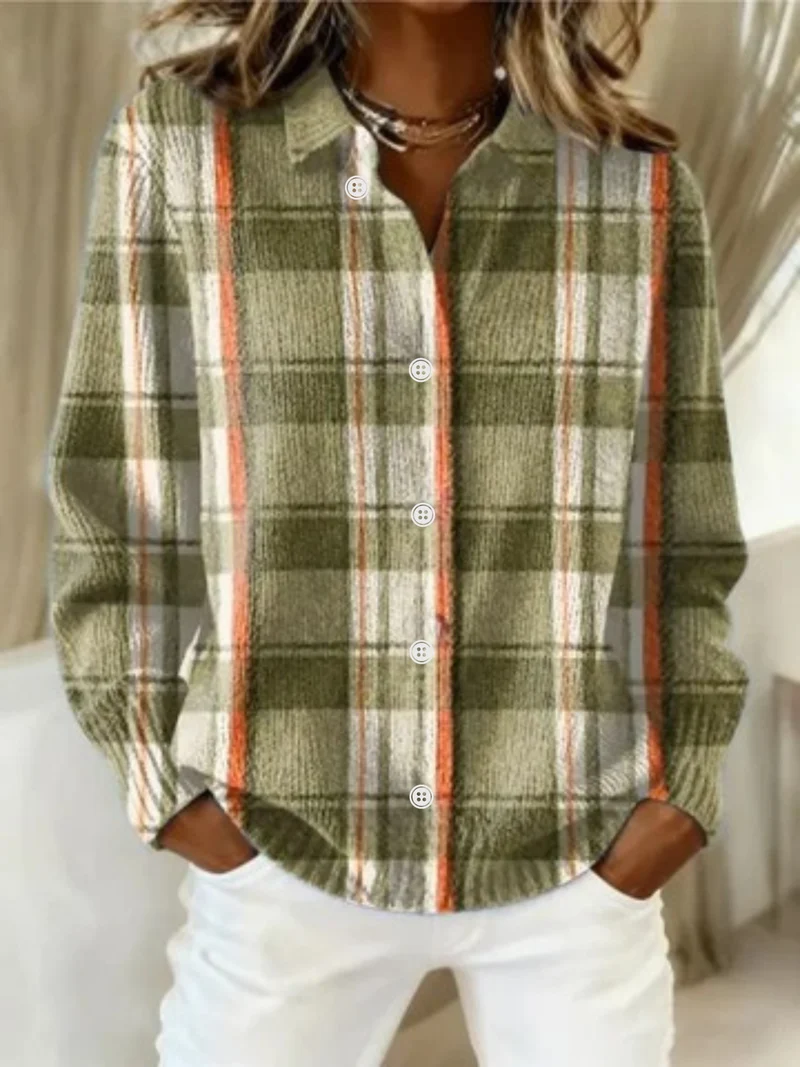Noor | Rutig hoodie-blus