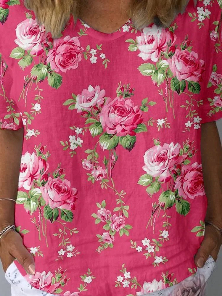 Lisa | Blommig skjorta med konstnärlig design