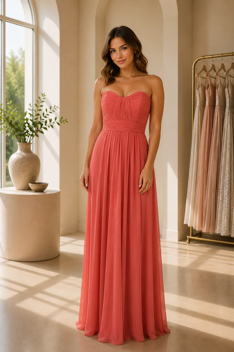 REA Aftonklänning / Balklänning Fiesta 29005 coral