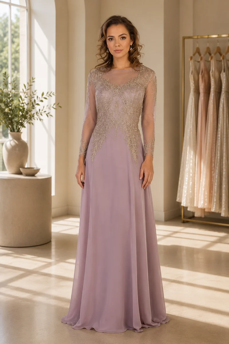 REA Aftonklänning / Balklänning May Queen 1.1549 mauve