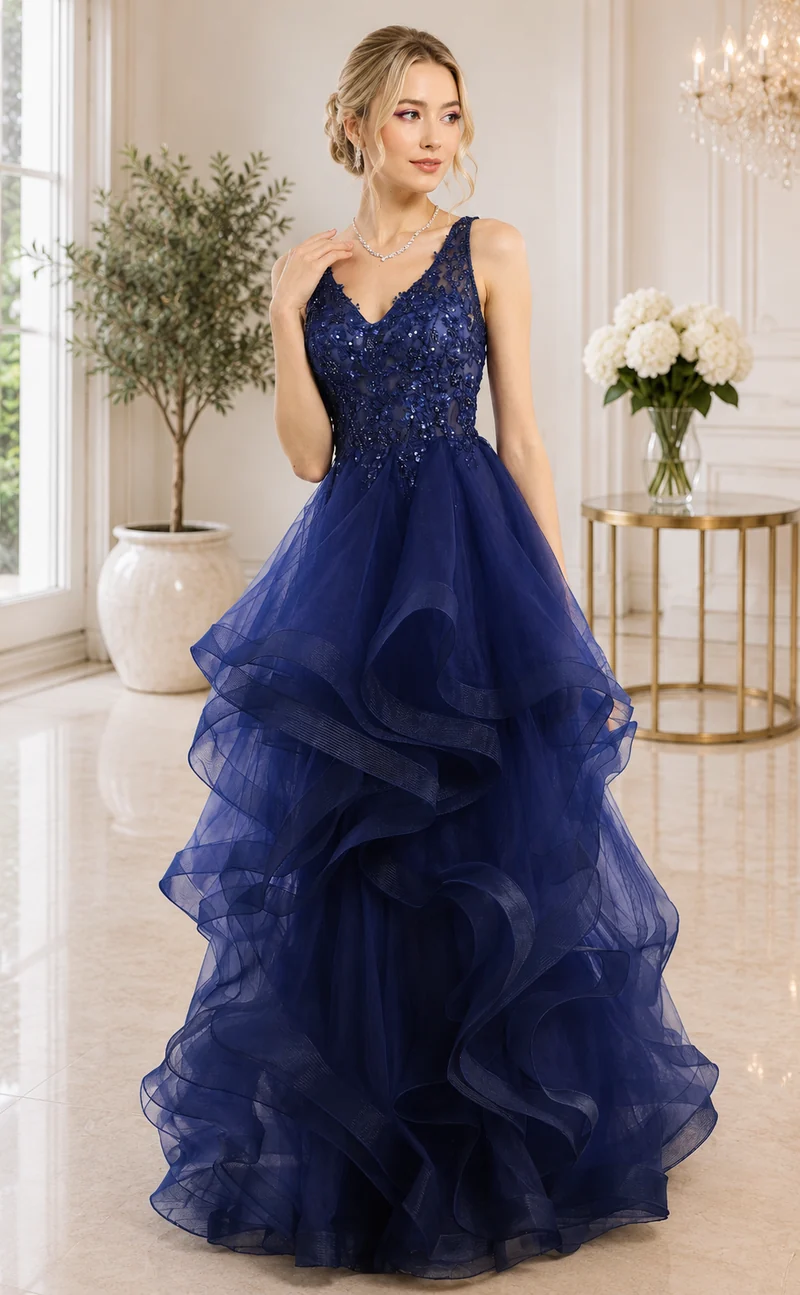 Balklänning / Aftonklänning Gino Cerruti 6474Q midnight blue