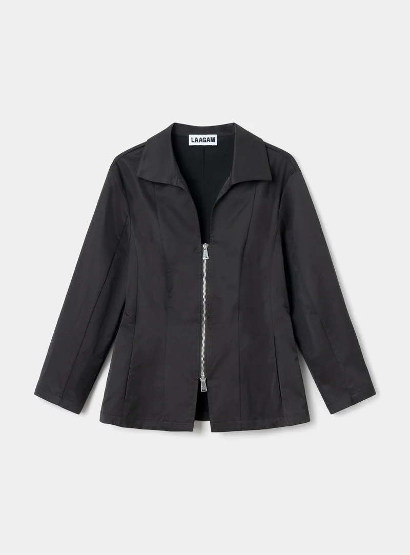 HARLEM BLACK ZIPPERED SHIRT