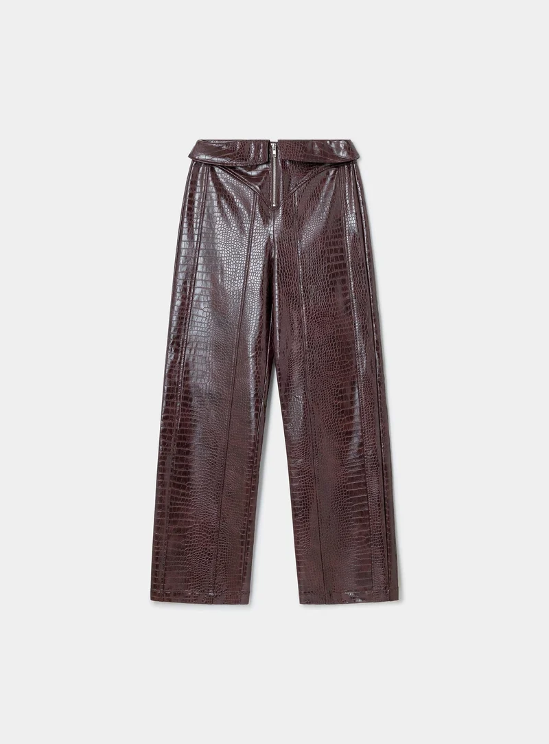 HORUS BURGUNDY TEXTURED PANTS