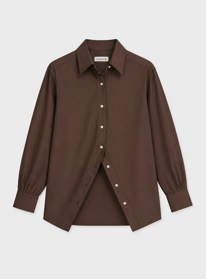 NO BOYFRIEND BROWN SHIRT