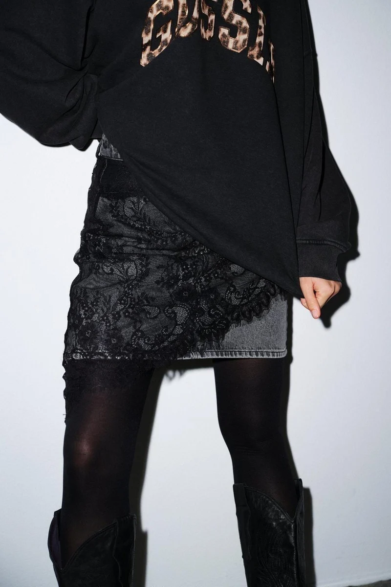 Gossia - Coralinego Jeans Skirt G2976 - Grey Washed