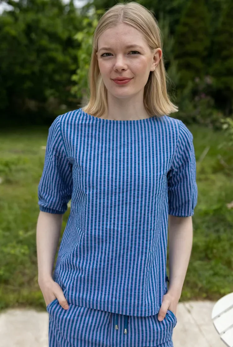 Blus Cremant med ränder