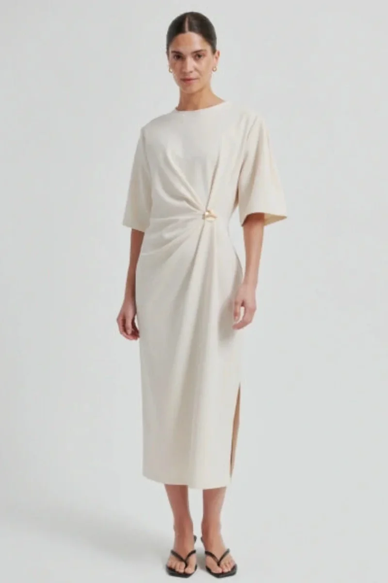 Second Female - Liana Dress 60498 - 0512 Soft Beige