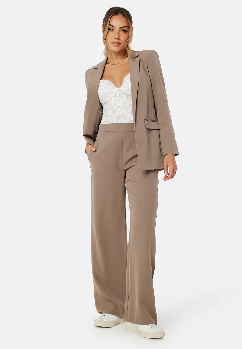 Bossy HW Wide Plain Pant