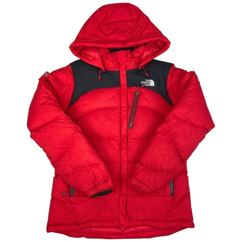Vintage 2000s Red The North Face Summit Series 800 Hooded Puffer Jacket Medium